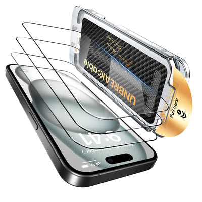 iPhone 15 Series Screen Protector, 9H+ Tempered Glass- 3 Pack