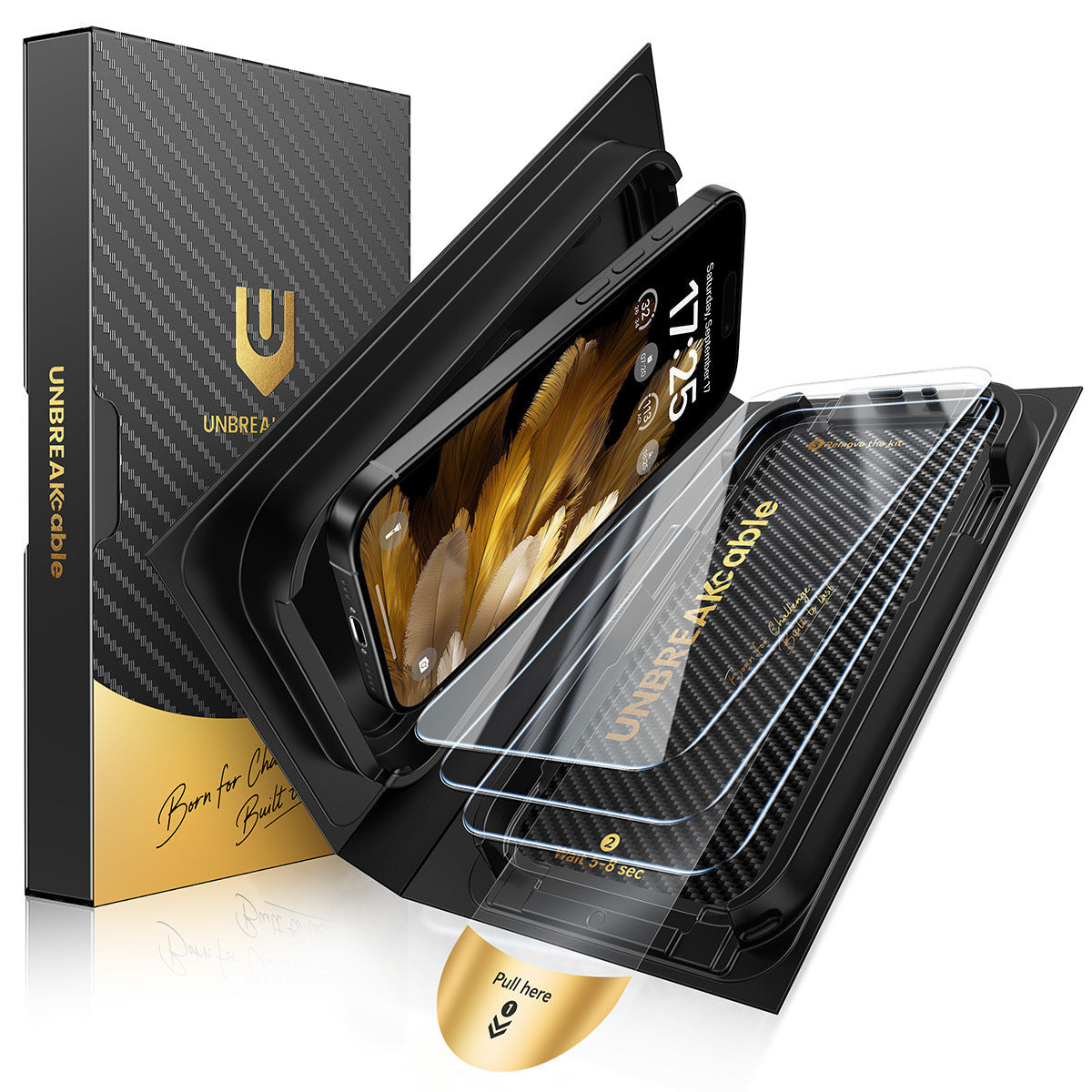 iPhone 16 Series Screen Protector with Quick-Installation Box,3-Pack