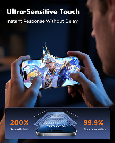 Screen Protector for iPhone 17 Pro Max, Double Shatterproof Tempered Glass