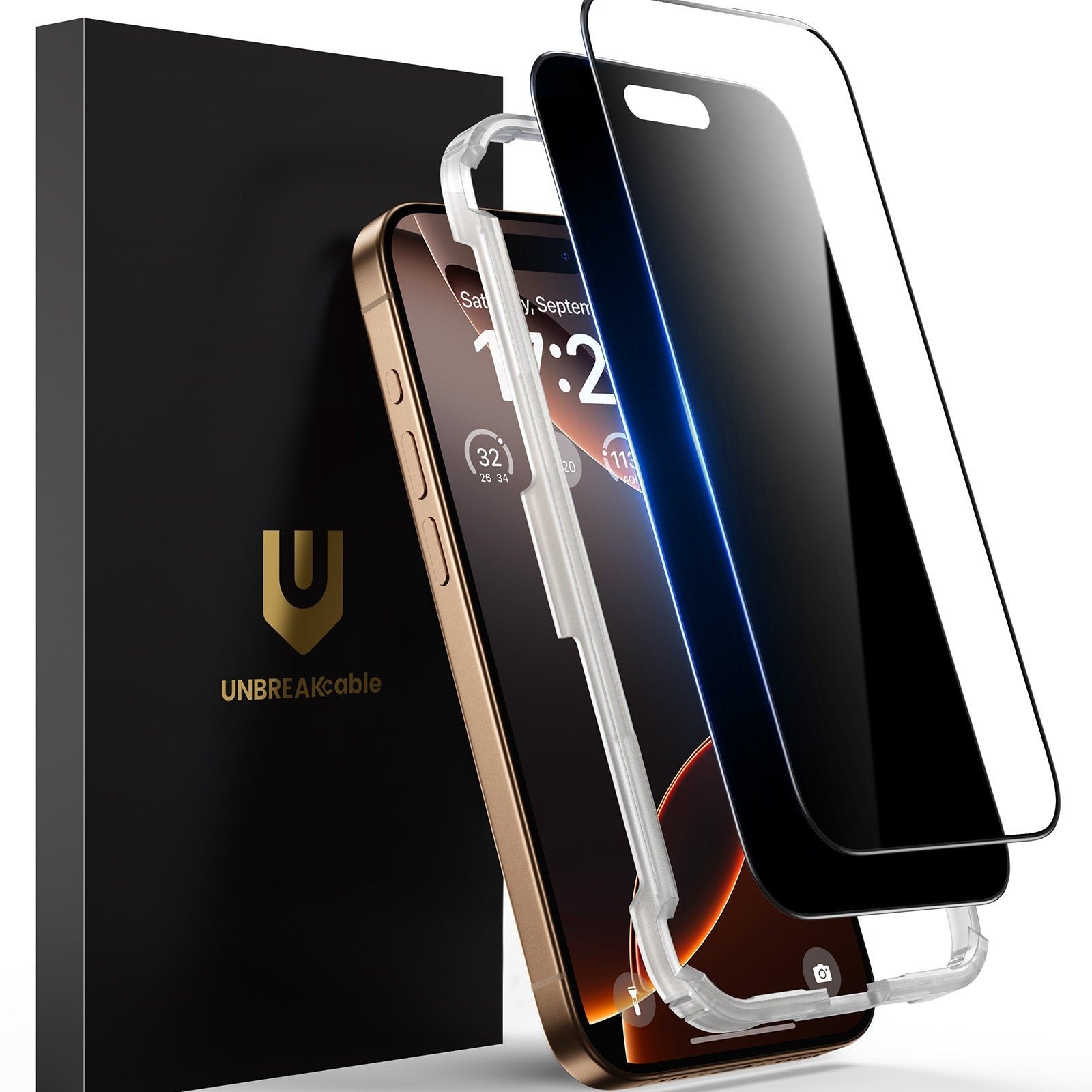 Screen Protector for iPhone 16 Series - Privacy Tempered Glass+Clear Glass Double Shatterproof