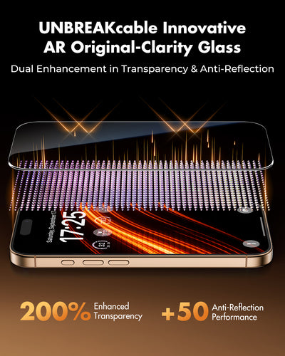 iPhone 16 Series Screen Protector, AR Anti Reflection 9H+ Tempered Glass,2-Pack