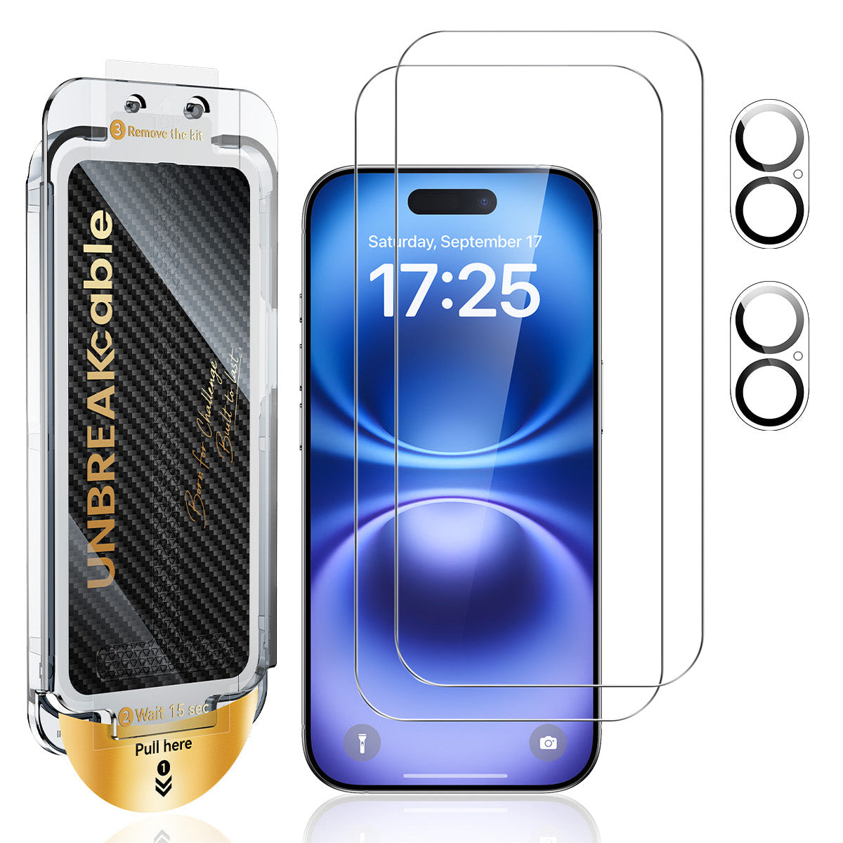 iPhone 16 Series Screen Protector with Lens Protector, Case friendly