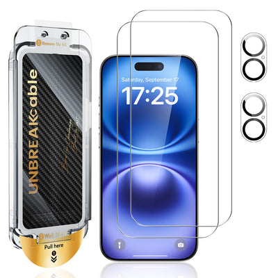 iPhone 16 Series Screen Protector with Lens Protector, Case friendly