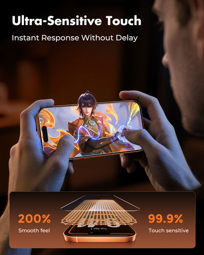 Screen Protector for iPhone 17 Pro, Double Shatterproof Tempered Glass