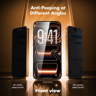 Privacy Screen Protector for iPhone 17 Series, Full Coverage Shatterproof Tempered Glass,2-Pack