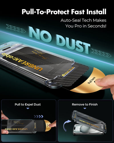 iPhone 15 Series Screen Protector, 9H+ Tempered Glass- 3 Pack