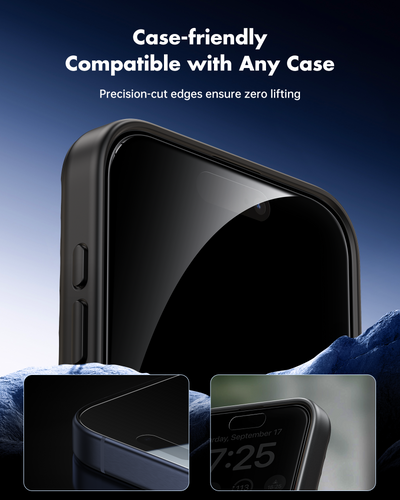 Privacy Screen Protector for iPhone 15 Series, 25° Anti-Spy Tempered Glass, 3-Pack