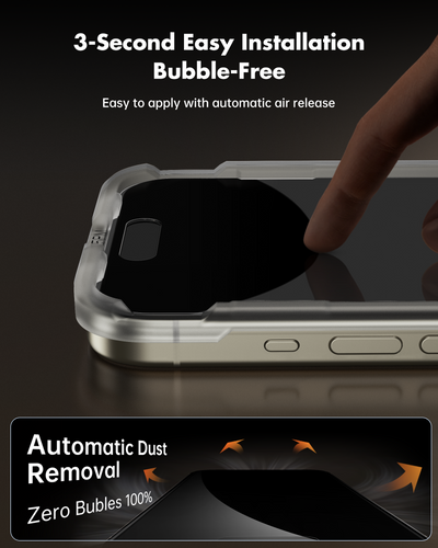 Privacy Screen Protector for iPhone 16 Series, Full Coverage Shatterproof Tempered Glass
