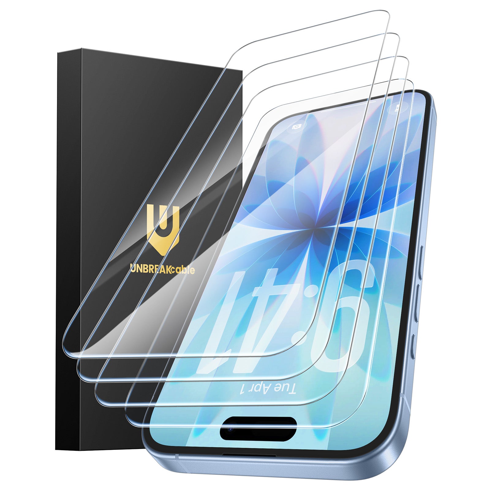 Screen Protector for iPhone 17, Double Shatterproof Tempered Glass