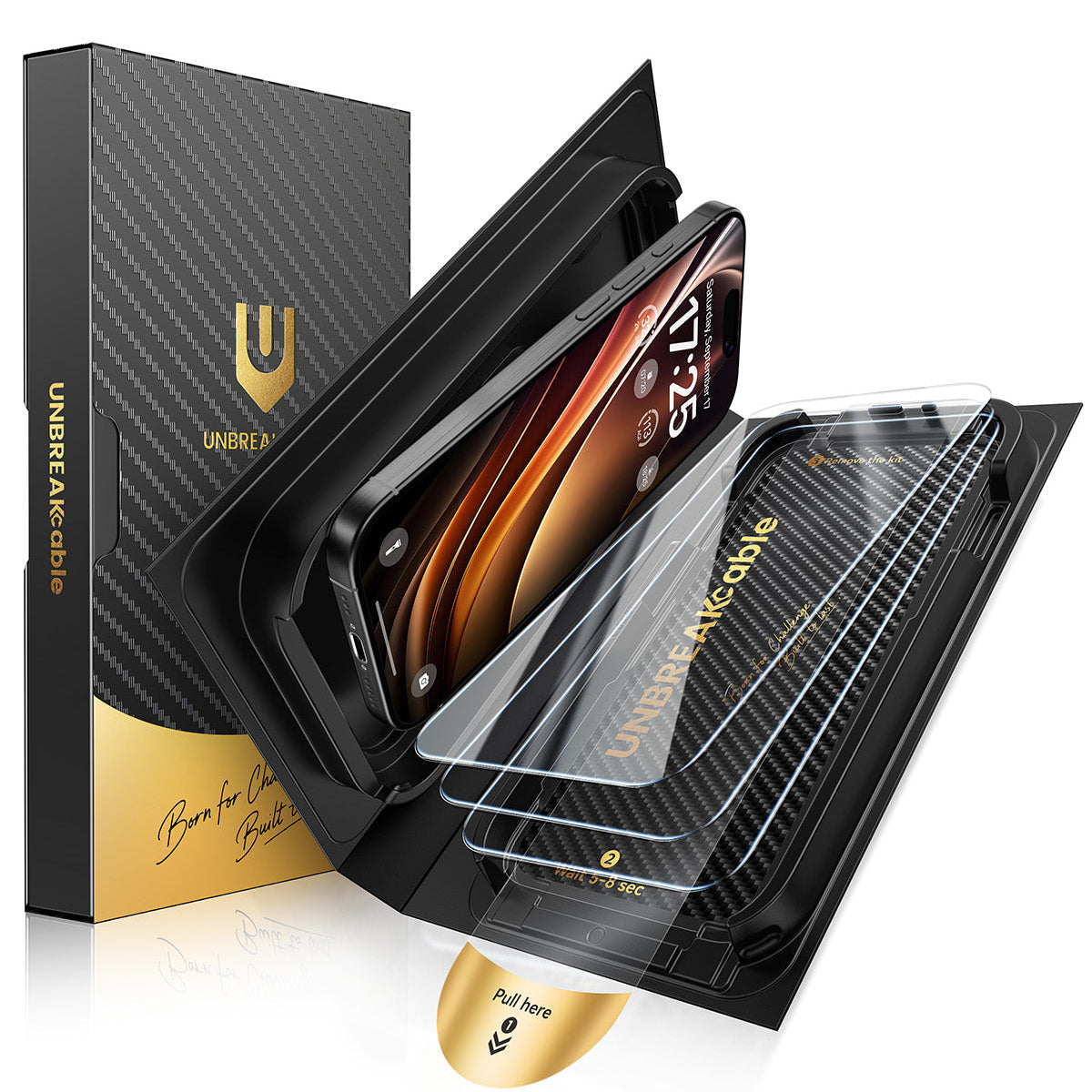 iPhone 15 Series Screen Protector Quick-Installation Box 3-Pack