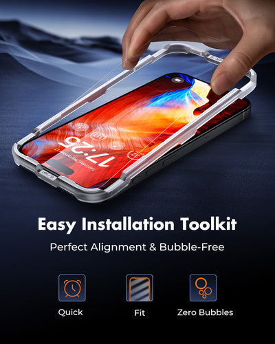 iPhone 15 Series Military-Grade Shatterproof Tempered Glass