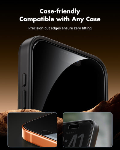 Privacy Screen Protector for iPhone 17 Series, Shatterproof Tempered Glass
