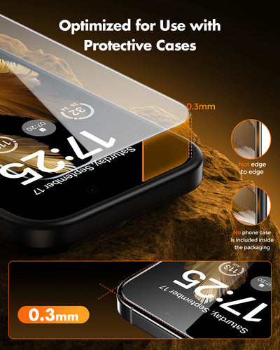 iPhone 16 Series Screen Protector with Quick-Installation Box,3-Pack