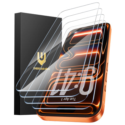 Screen Protector for iPhone 17 Pro, Double Shatterproof Tempered Glass