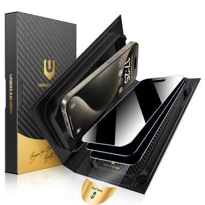 3 Pack Full Coverage Tempered Glass [28° Anti-Spy] [9H Hardness]