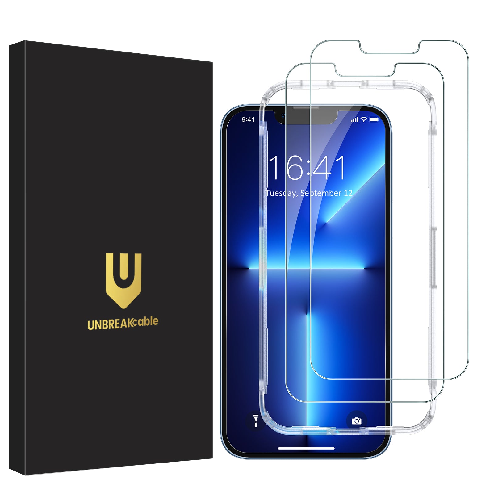 Double Shatterproof Tempered Glass Easy Installation 9H Hardness - 2 Pack