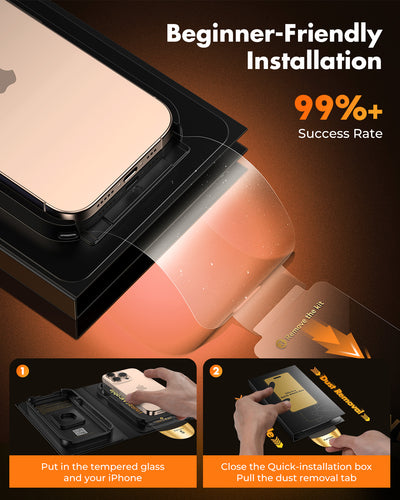 iPhone 15 Series Screen Protector Quick-Installation Box 3-Pack