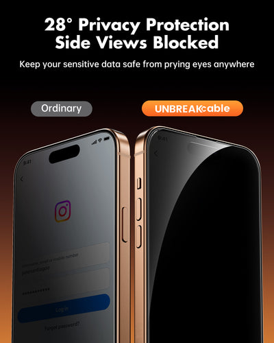 Screen Protector for iPhone 16 Series - Privacy Tempered Glass+Clear Glass Double Shatterproof