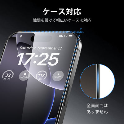 Screen Protector for iPhone 16 Series, Double Shatterproof Tempered Glass