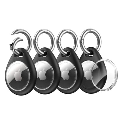 UNBREAKcable 4-Pack AirTag Case with Keychain 360° Protective Holder TPU