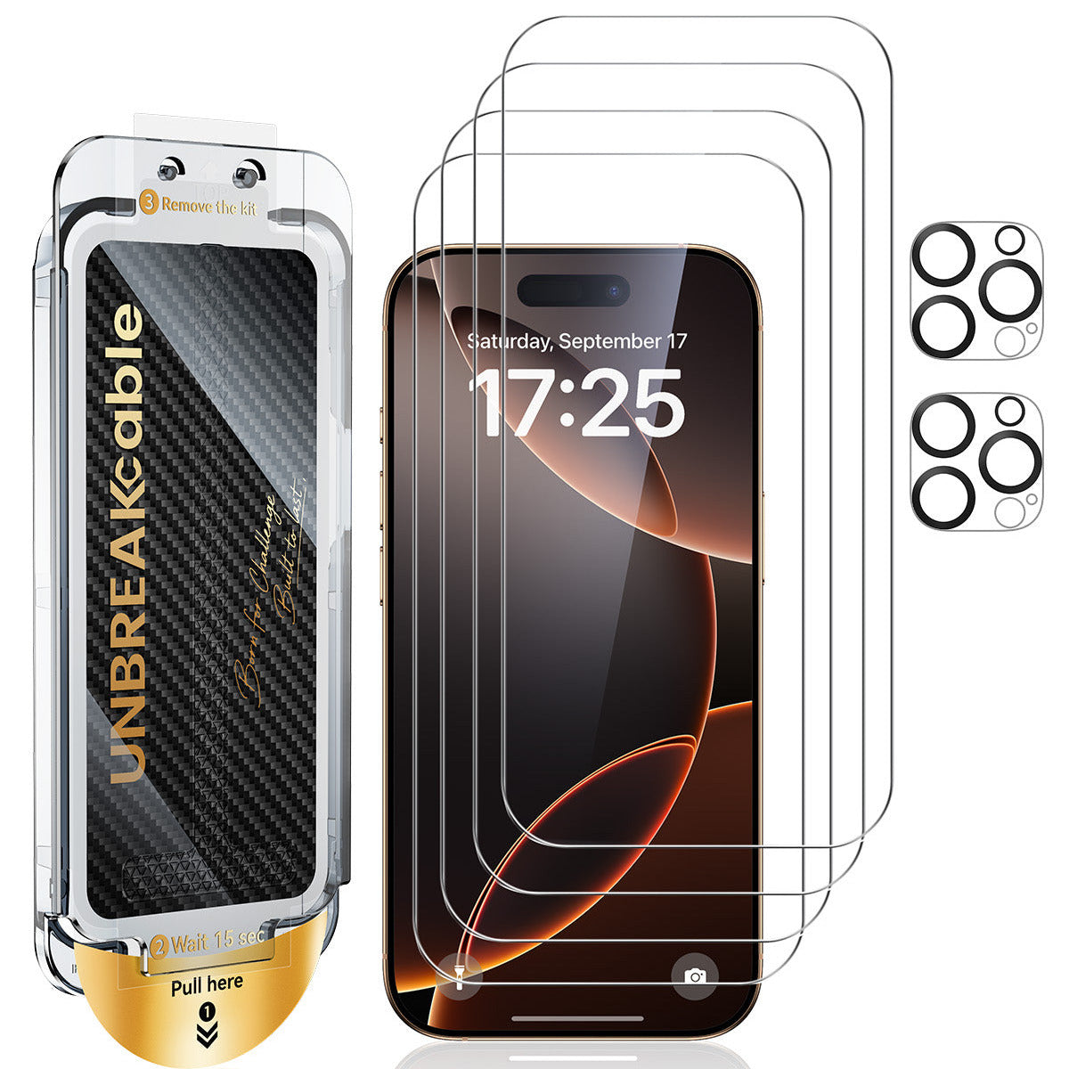 iPhone 16 Series Screen Protector with Lens Protector, Case friendly