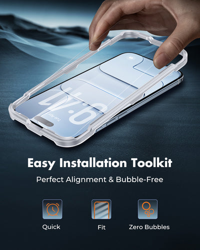 Screen Protector for iPhone 17 Air, Double Shatterproof Tempered Glass