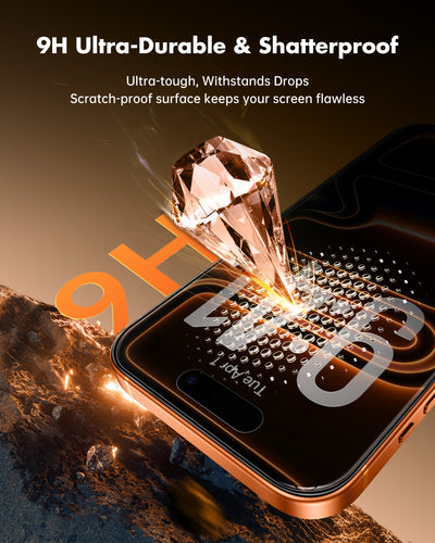 Privacy Screen Protector for iPhone 17 Series, Shatterproof Tempered Glass