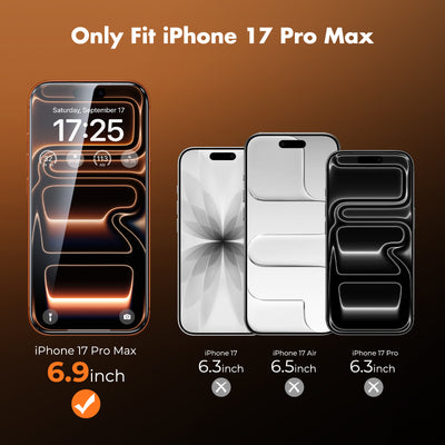 iPhone 17 Series Screen Protector, 3-Pack