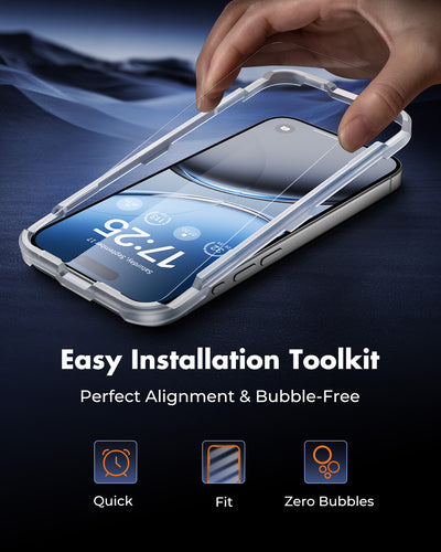 Screen Protector for iPhone 17 Pro Max, Double Shatterproof Tempered Glass