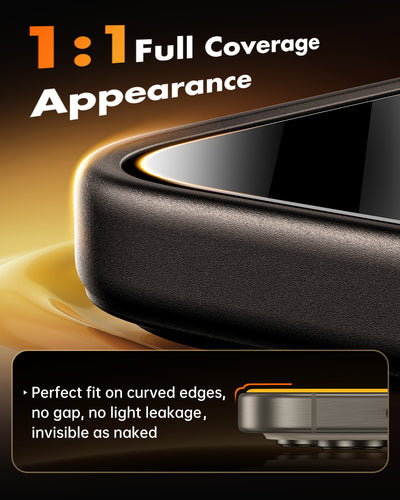3 Pack Full Coverage Tempered Glass [28° Anti-Spy] [9H Hardness]
