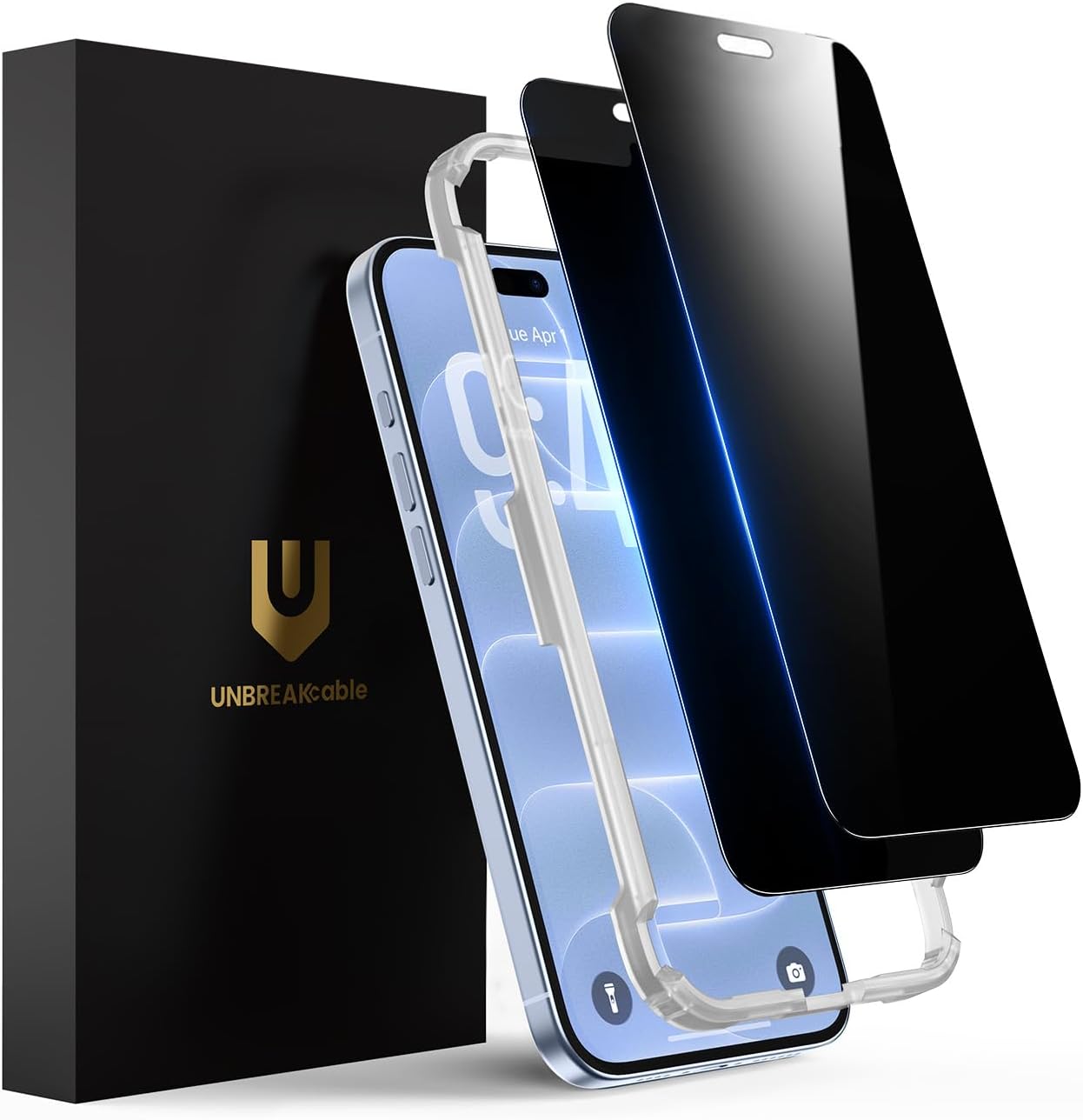 UNBREAKcable Privacy Screen Protector for iPhone 18 Pro Max Tempered Glass 9H