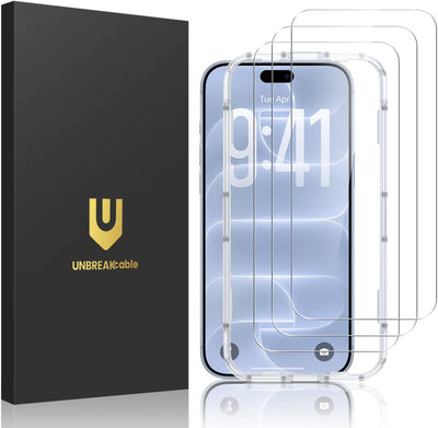 UNBREAKcable 3-Pack Screen Protector Tempered Glass