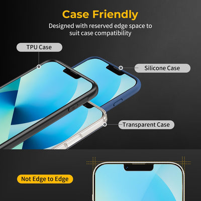 UNBREAKcable 2-Pack Screen Protector for iPhone 13/13 Pro 6.1in Tempered Glass