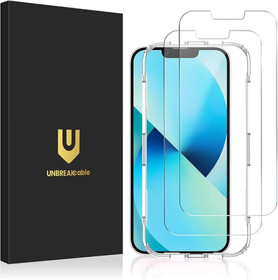UNBREAKcable 2-Pack Screen Protector for iPhone 13/13 Pro 6.1in Tempered Glass