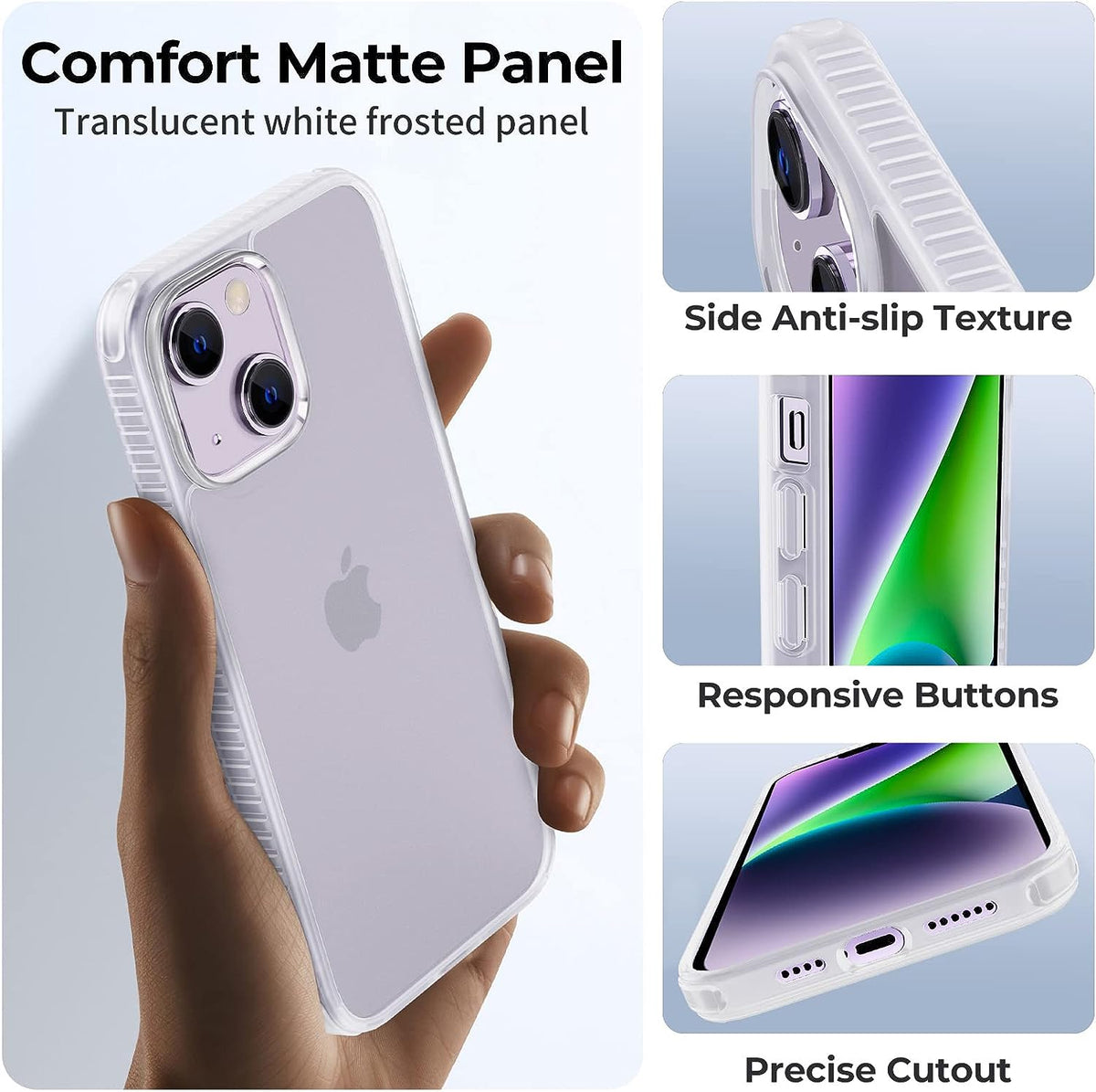 Case for iPhone 14/14Pro/14Pro Max Case with Screen Protector 2Pcs