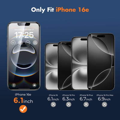 iPhone 16 Series Screen Protector, Shatterproof Tempered Glass, 3-Pack