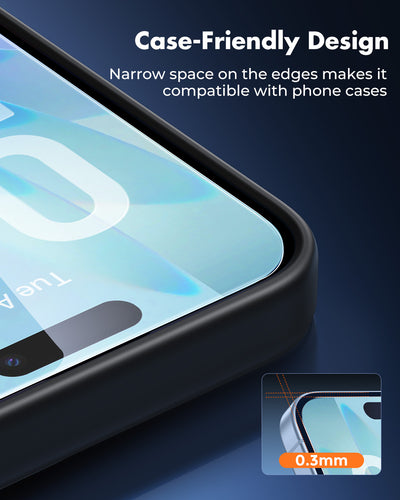 Screen Protector for iPhone 17, Double Shatterproof Tempered Glass