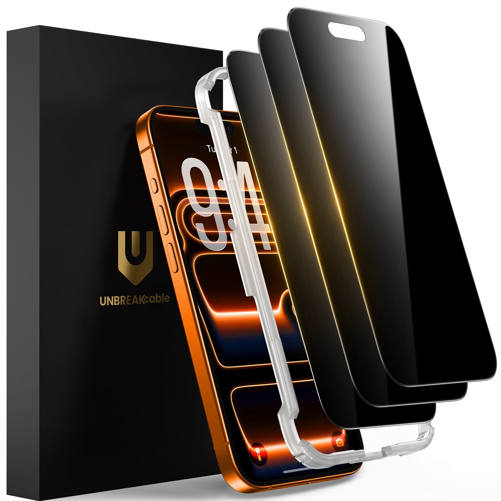 Privacy Screen Protector for iPhone 17 Series, Shatterproof Tempered Glass