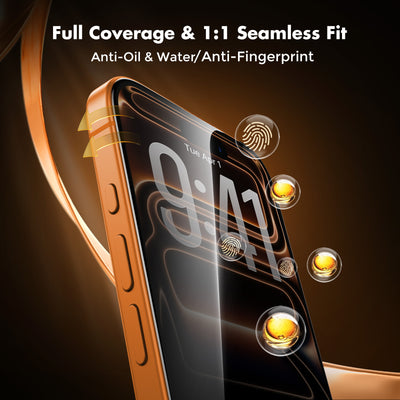 Privacy Screen Protector for iPhone 17 Series, Full Coverage Shatterproof Tempered Glass,2-Pack