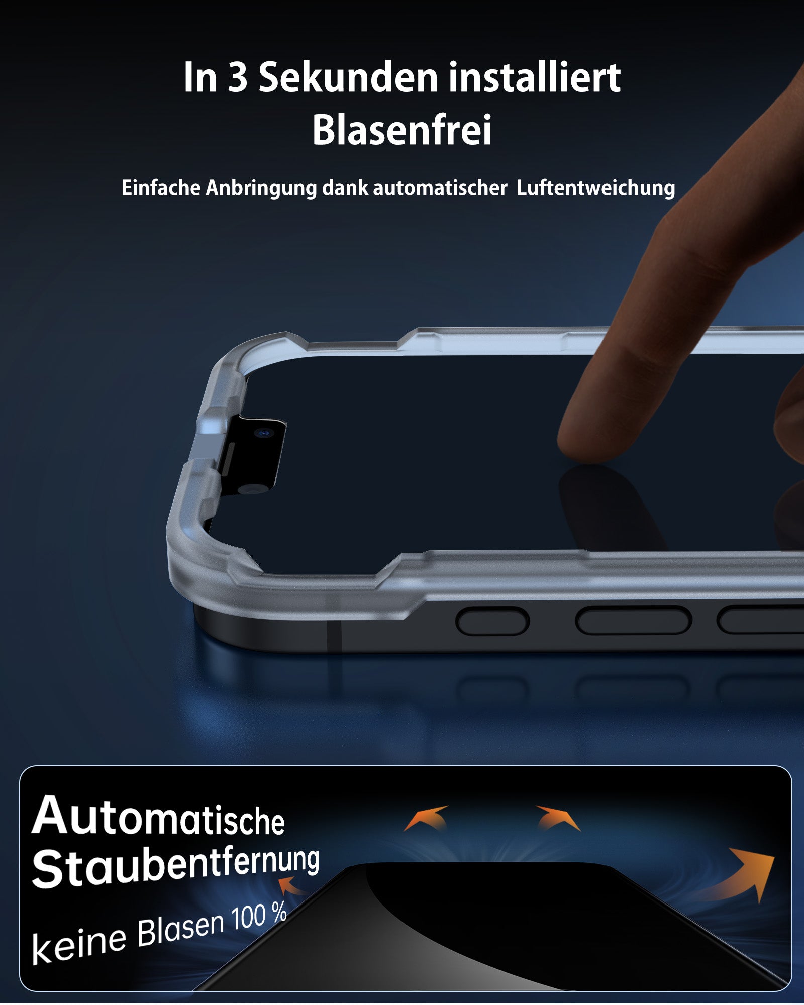 Protezione Schermo UNBREAKcable Per IPhone 16 – 3 Pezzi In Vetro Temperato 9H+ Con Allineamento Automatico E Antimpronta