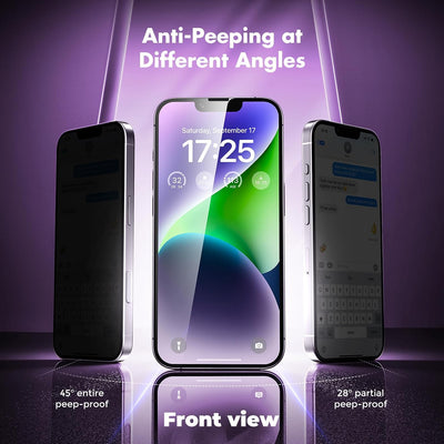 UNBREAKcable Privacy Screen Protector for iPhone 14 Tempered Glass 9H
