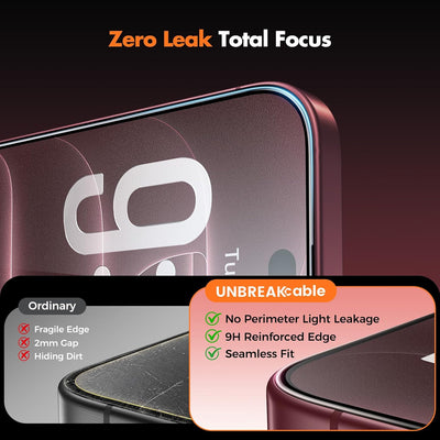 UNBREAKcable 3-Pack Screen Protector Tempered Glass 9H
