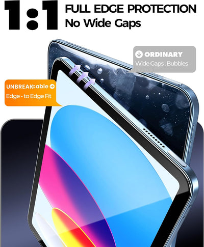 UNBREAKcable 3-Pack Screen Protector for iPad A16 11th Gen 2025/10th Gen 2022 Tempered Glass 9H