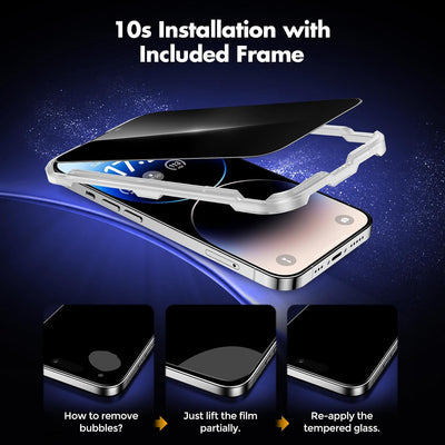UNBREAKcable Privacy Screen Protector for iPhone 14 Pro Tempered Glass 9H