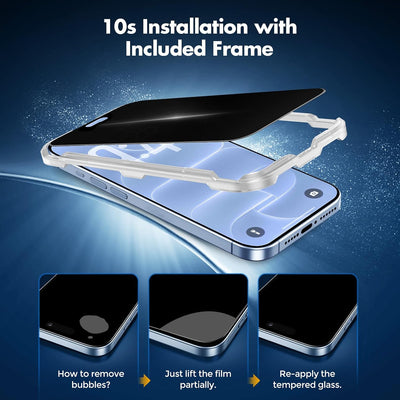 UNBREAKcable Privacy Screen Protector for iPhone 18 Pro Max Tempered Glass 9H
