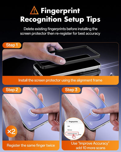 UNBREAKcable 2-Pack Screen Protector for Samsung Galaxy S26 Plus Tempered Glass 9H