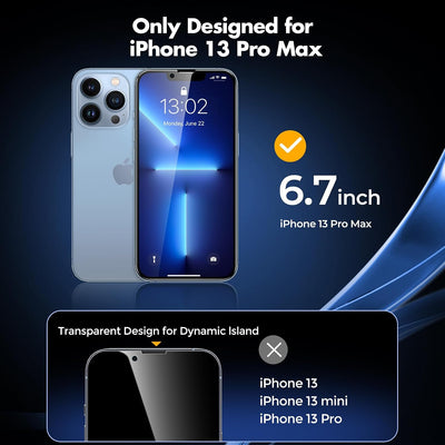 UNBREAKcable Privacy Screen Protector for iPhone 13 Pro Max Tempered Glass 9H