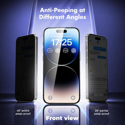 UNBREAKcable Privacy Screen Protector for iPhone 14 Pro Tempered Glass 9H