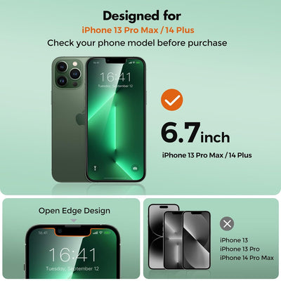 UNBREAKcable 2-Pack Screen Protector for iPhone 14 Plus/13 Pro Max Tempered Glass 9H