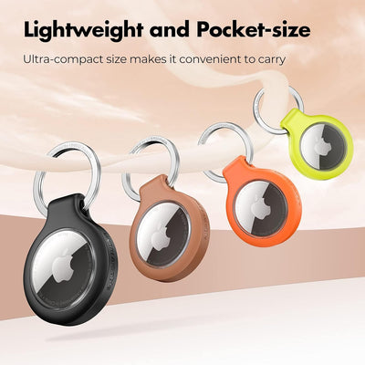 UNBREAKcable 4-Pack AirTag Case with Keychain 360° Protective Holder TPU